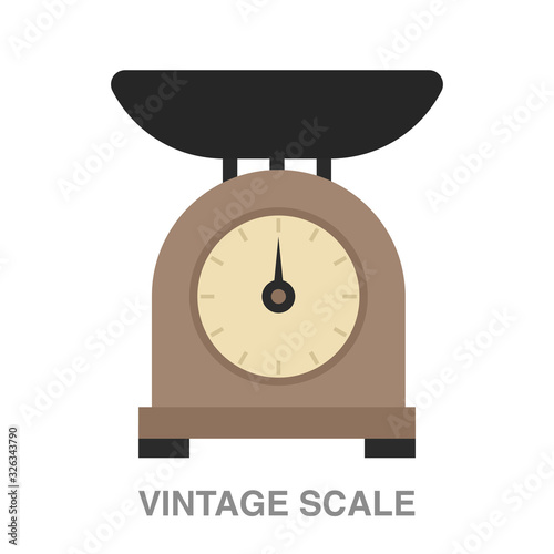 vintage scale flat icon on white transparent background. You can be used black ant icon for several purposes.	