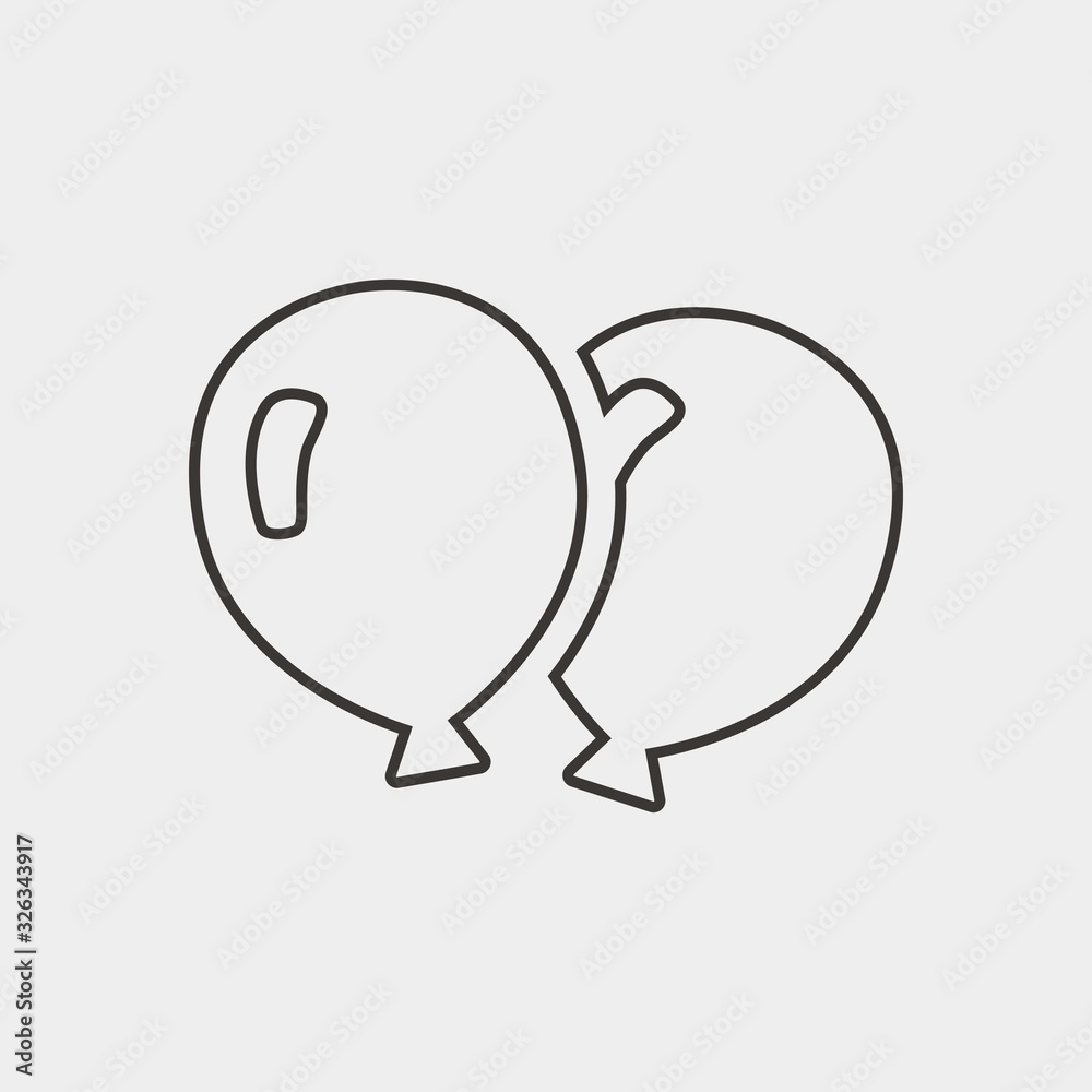 balloons icon vector illustration and symbol for website and graphic design balloons icon vector illustration and symbol for website and graphic design