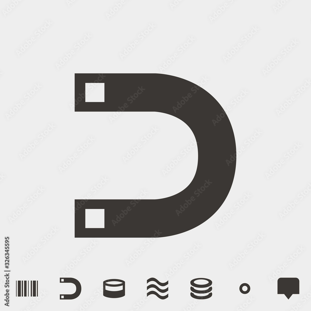 magnet icon vector illustration and symbol for website and graphic design