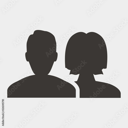 man and woman icon vector illustration and symbol for website and graphic design