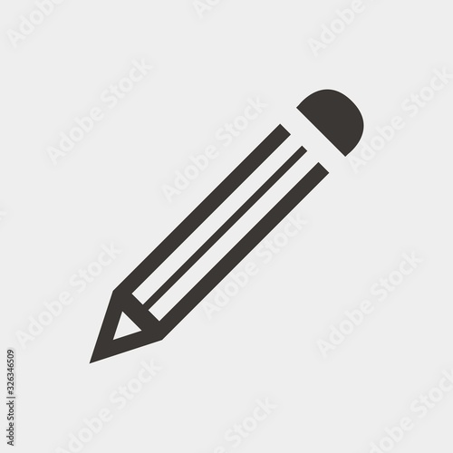 pencil icon vector illustration and symbol for website and graphic design