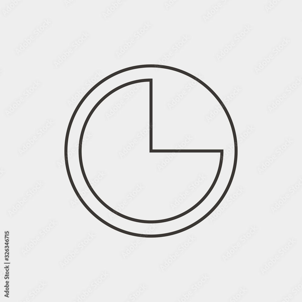 quarter icon vector illustration and symbol for website and graphic design quarter icon vector illustration and symbol for website and graphic design