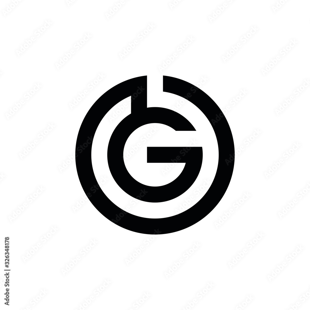 GO G O initial letter logo design icone GO G O initial letter logo design icone