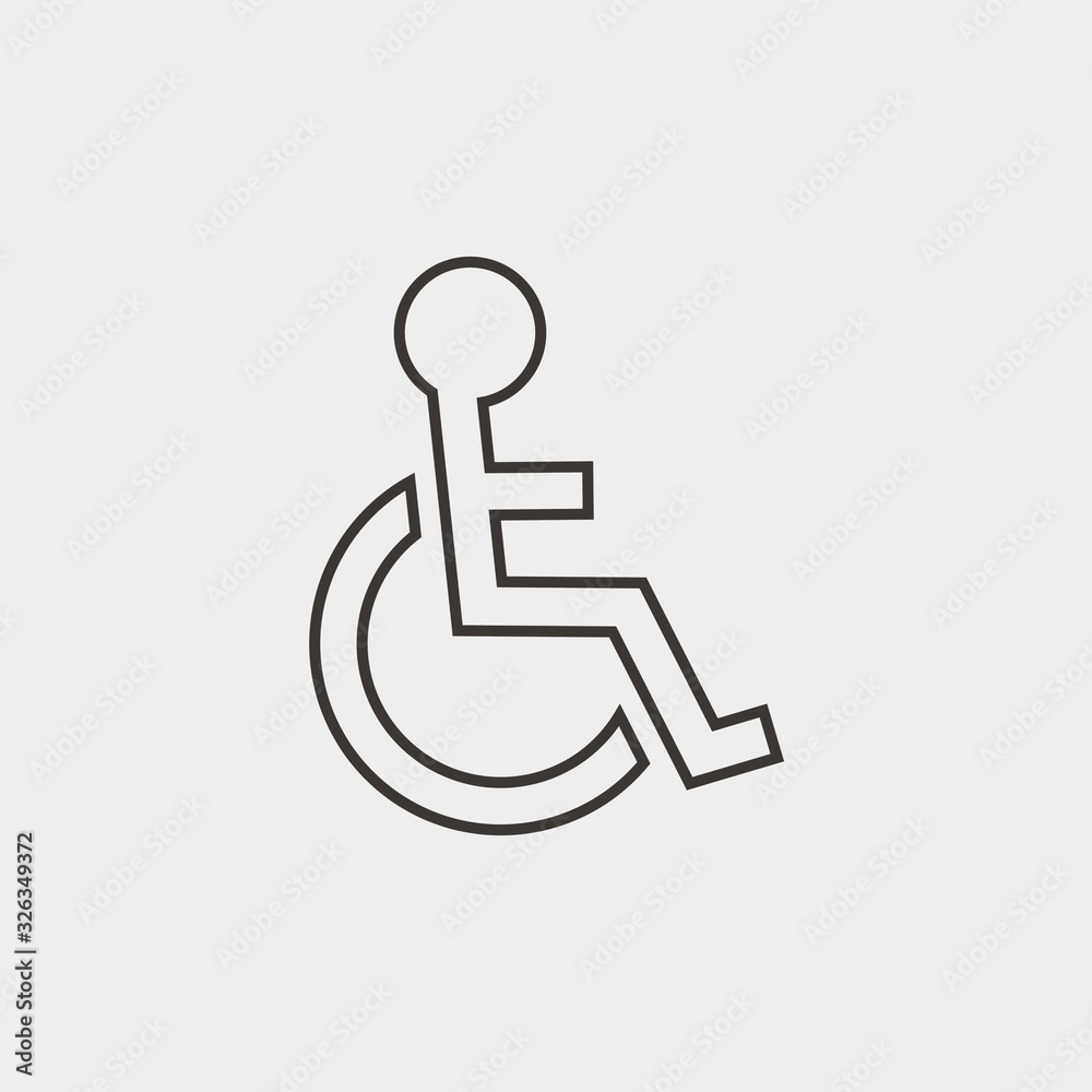wheel chair icon vector illustration and symbol for website and graphic design wheel chair icon vector illustration and symbol for website and graphic design
