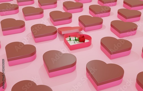 Heart shaped gift box