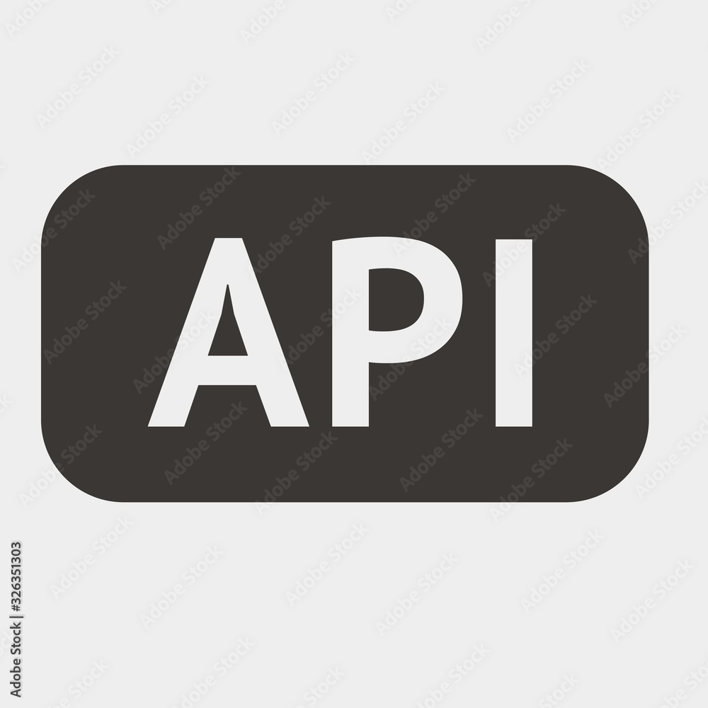 API icon vector illustration and symbol for website and graphic design API icon vector illustration and symbol for website and graphic design