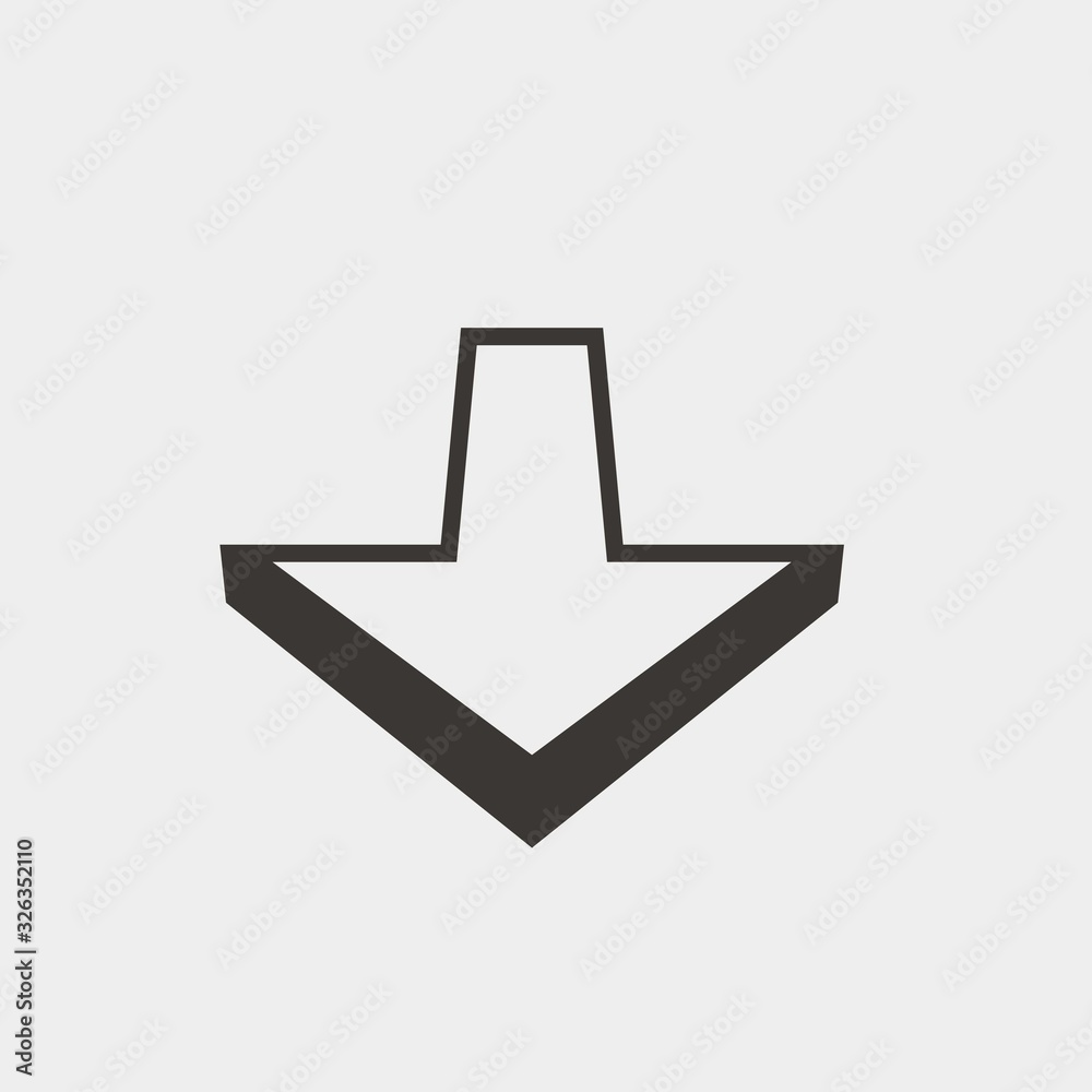 down arrow 3D icon vector illustration and symbol for website and graphic design down arrow 3D icon vector illustration and symbol for website and graphic design