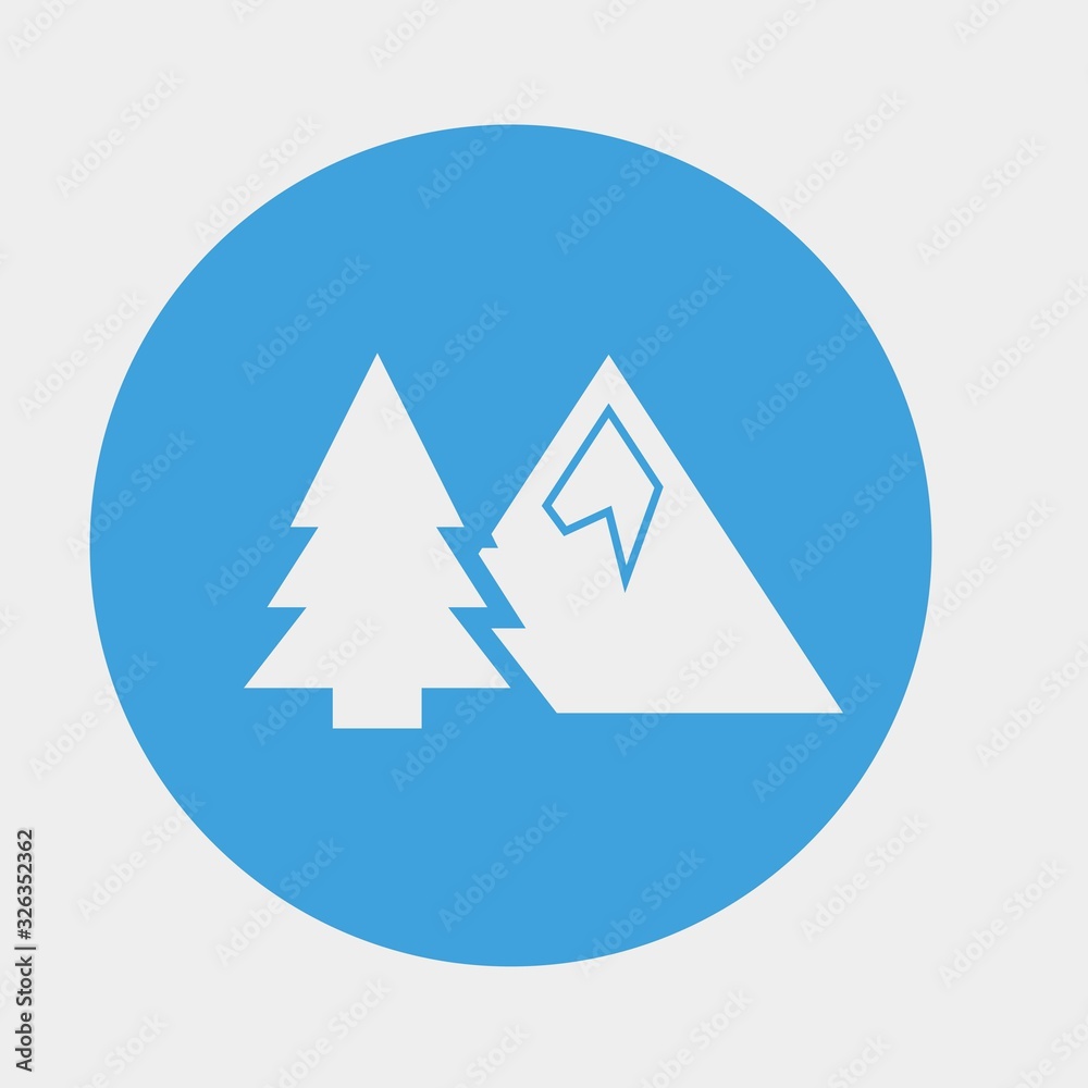 forest and mountain icon vector illustration and symbol for website and graphic design forest and mountain icon vector illustration and symbol for website and graphic design