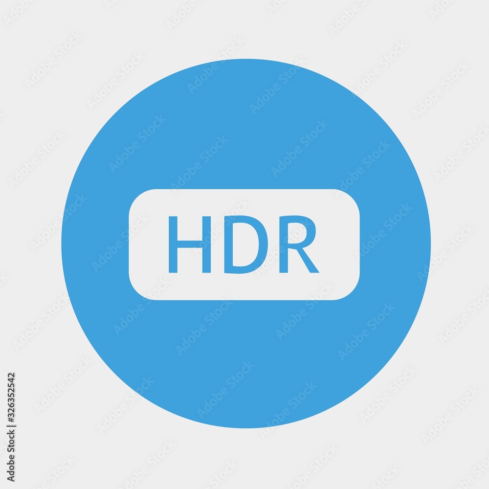 HDR icon vector illustration and symbol for website and graphic design HDR icon vector illustration and symbol for website and graphic design
