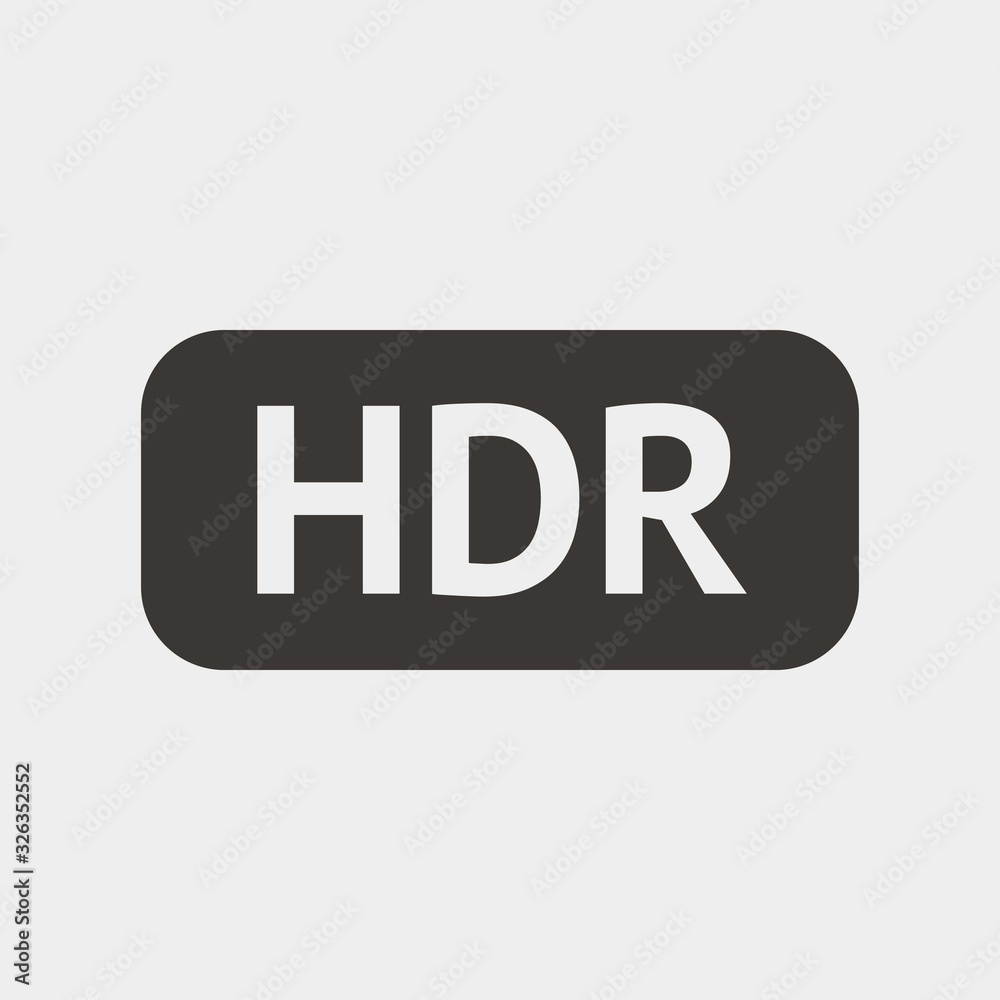 HDR icon vector illustration and symbol for website and graphic design HDR icon vector illustration and symbol for website and graphic design