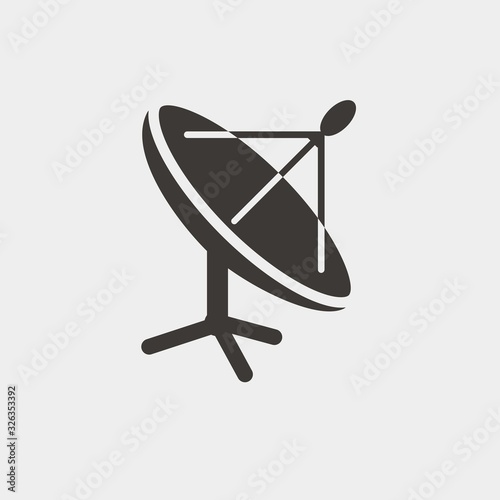 satellite dish icon vector illustration and symbol for website and graphic design