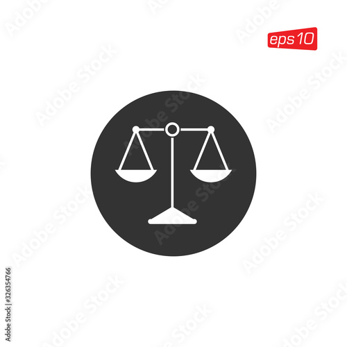 Scales Icon Design Vector Template