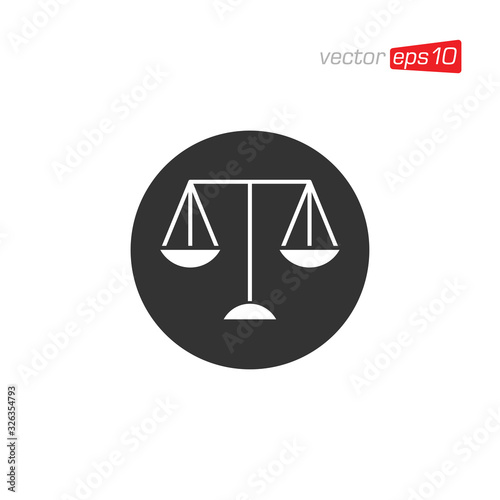 Scales Icon Design Vector Template
