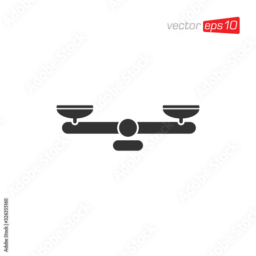 Scales Icon Design Vector Template