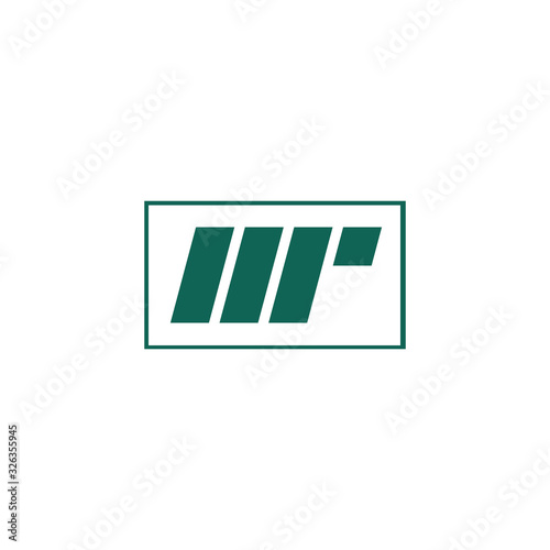 Initial letter mr or rm logo vector design template photo