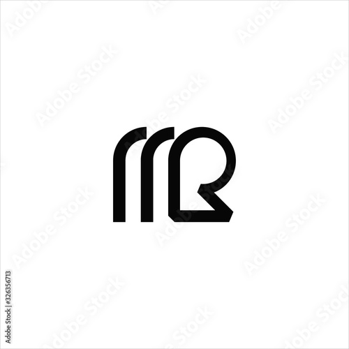 Initial letter mr or rm logo design template