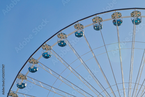 The big Ferris wheel in San Sebastian city  Spain
