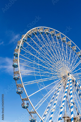 The big Ferris wheel in San Sebastian city, Spain
