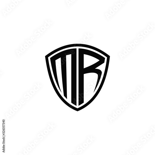 initial letter mr or rm logo vector design