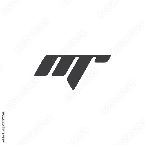 initial letter mr or rm logo vector design