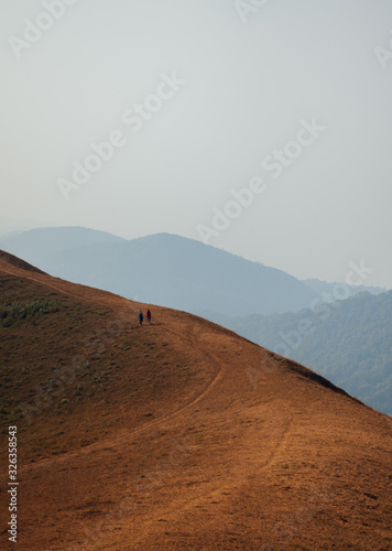 Two man on Mon Jong Trekking Route in Chiangmai, Thailand