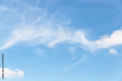 Beautiful blue sky with cirrocumulus white clouds
