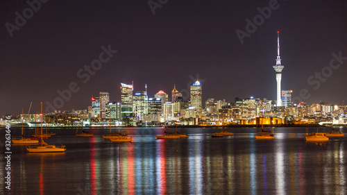 Auckland City Skyline at Night © David_Steele