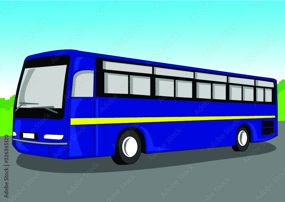 bus isolated on white background