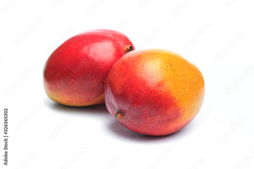 Ripe mango isolated on white. Mango Clipping Path - Image Ripe mango isolated on white. Mango Clipping Path - Image