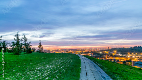 Fotografie Panorama d'Argenteuil de nuit