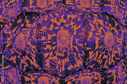 Schildkröten Panzer Pattern blau orange