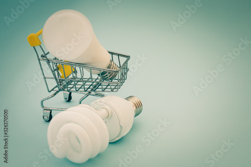 Glowing LED light bulb with...