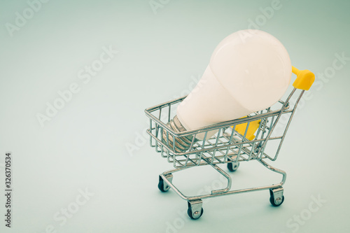 Glowing LED light bulb with...