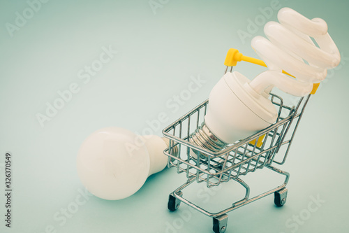 Glowing LED light bulb with...