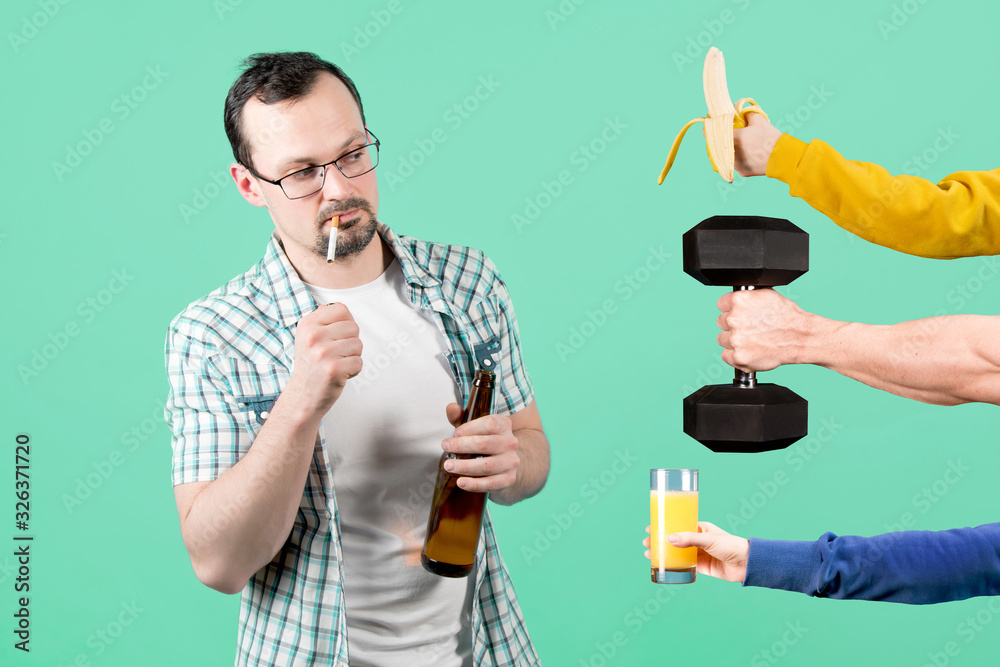 healthy eating and sports offered to men with bad habits healthy eating and sports offered to men with bad habits