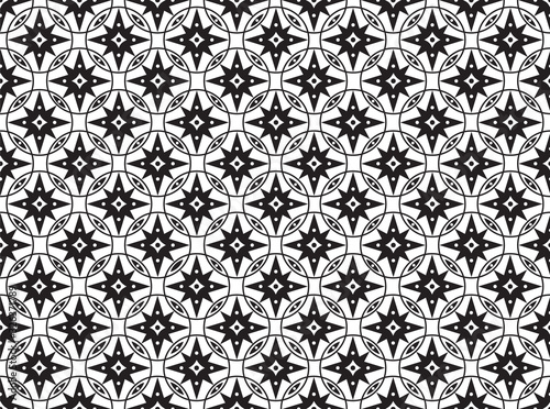 Abstract geometric seamless pattern. White asian ornament. Traditional ethnic floral chinese tile ornamental backdrop. Good for wallpaper, background, texture oriental design