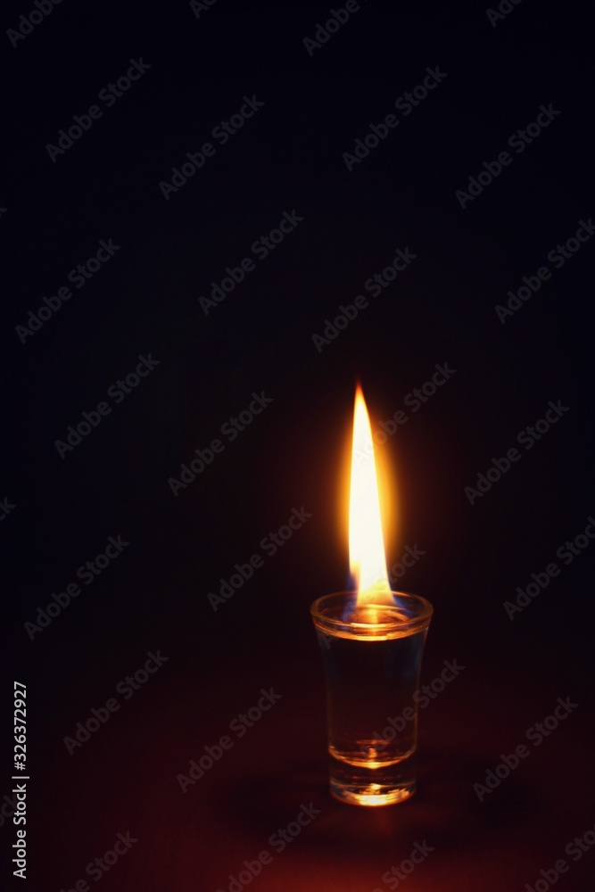 candle in dark