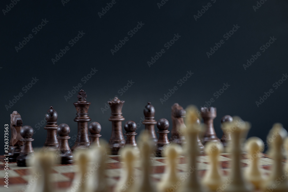 Chess pieces. Concept of business ideas and Competition and Strategy Chess pieces. Concept of business ideas and Competition and Strategy