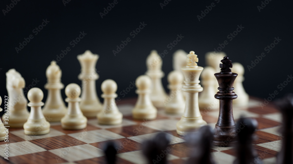 Chess pieces. Concept of business ideas and Competition and Strategy Chess pieces. Concept of business ideas and Competition and Strategy