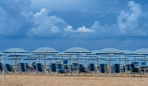 Fototapeta Naklejka Na Ścianę i Meble -  Beach of Giulianova, Abruzzo, Italy, at summer