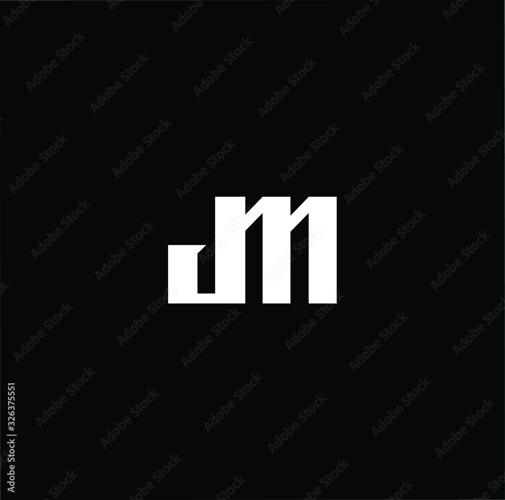 Professional Innovative Initial JM MJ logo. Letter JM MJ Minimal elegant Monogram. Premium Business Artistic Alphabet symbol and sign