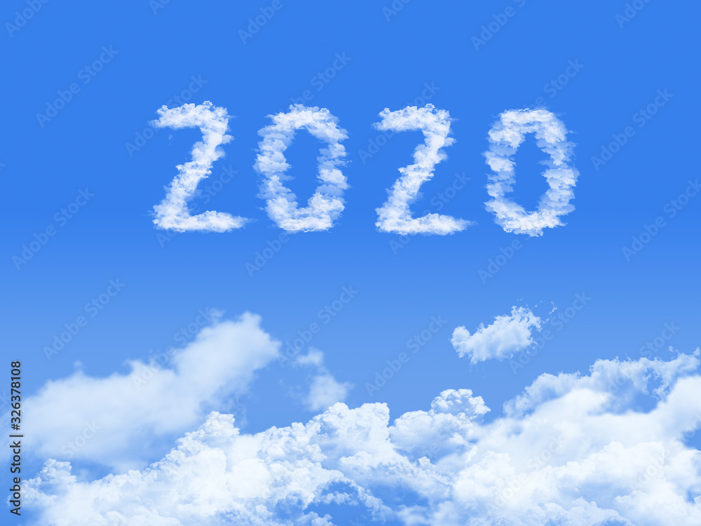2020 with clouds