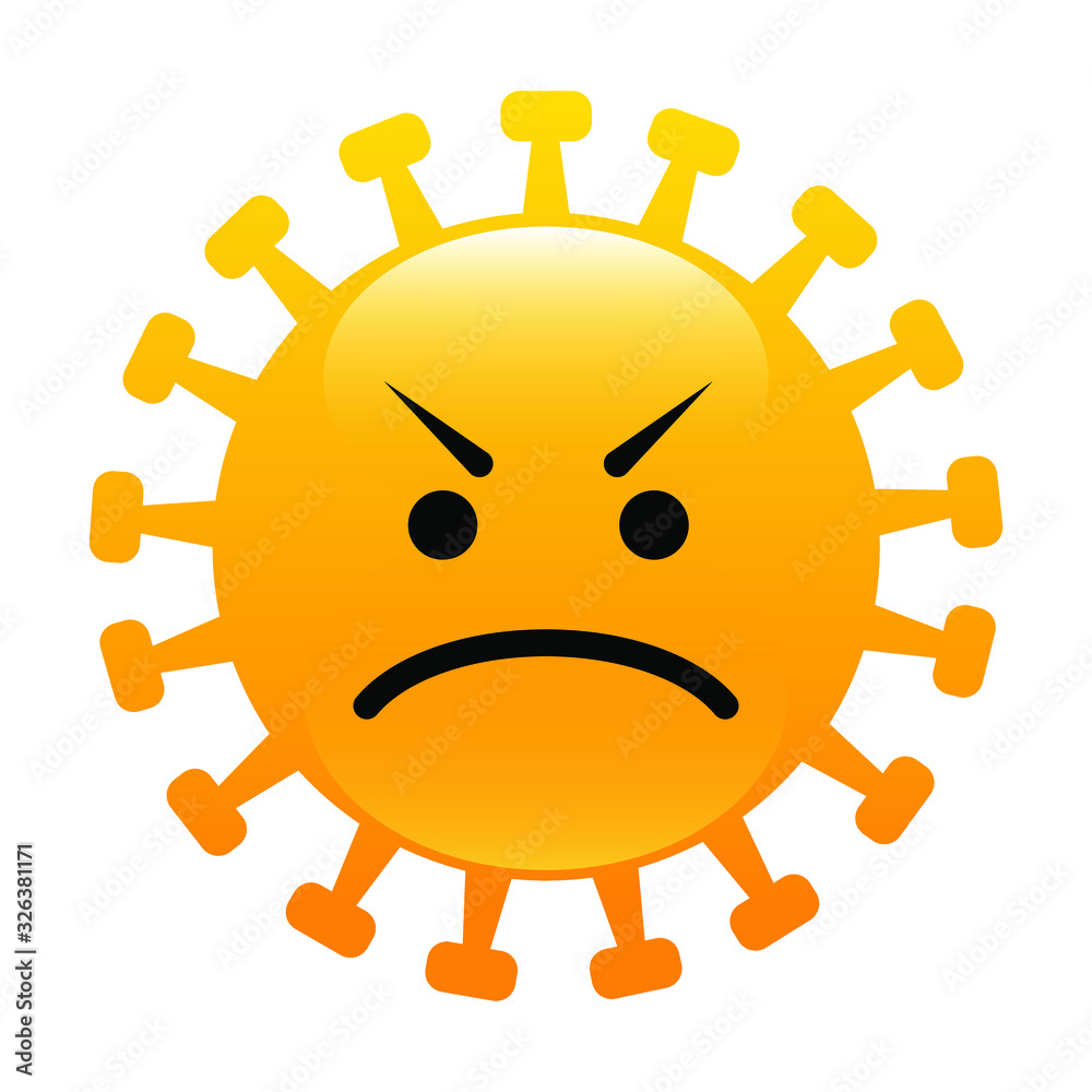 pathogen respiratory coronavirus. anti-virus, single virus image. Angry corona virus face. pathogen respiratory coronavirus. anti-virus, single virus image. Angry corona virus face.