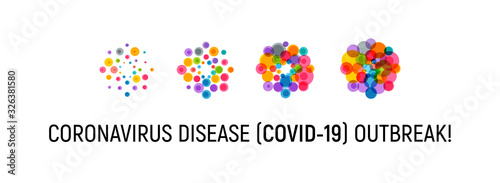 Coronavirus, isolated vector icon for infographics, news and posters, closeup flat-drawn image of COVID-19, virus from Wuhan that caused an epidemic around the world.