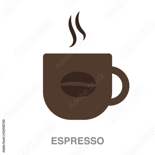 espresso flat icon on white transparent background. You can be used black ant icon for several purposes.	