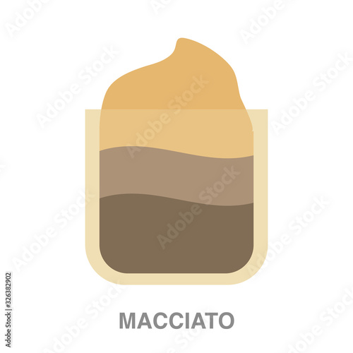 macciato flat icon on white transparent background. You can be used black ant icon for several purposes.	