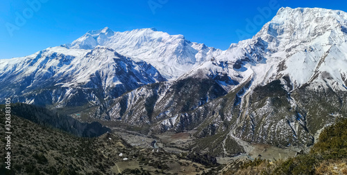 Winter landscape. A beautiful view over the Himalayas © Ferencz Teglas
