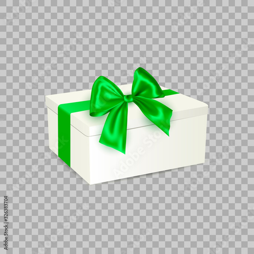 White Gift Box with Ribbon