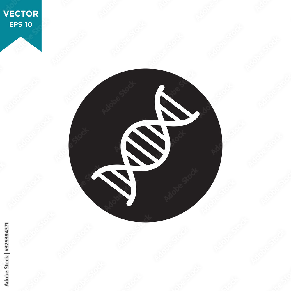 Fototapeta premium DNA icon in trendy flat design 