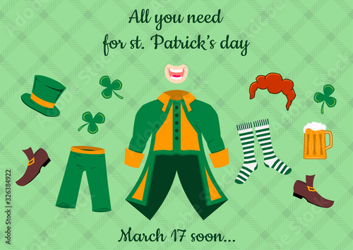 All you need for St. Patrick's Day, vector illustration